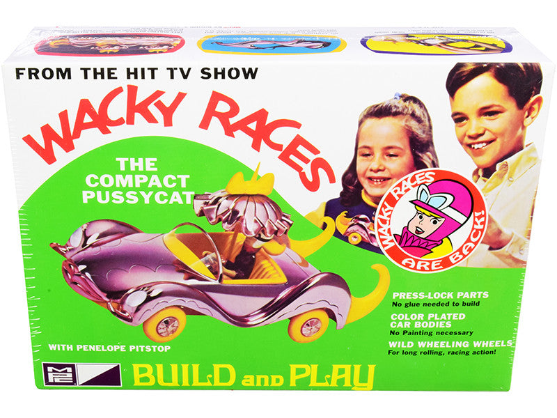 Skill 2 Snap Model Kit The Compact Pussycat with Penelope Pitstop Figurine "Wacky Races" (1968) TV Series 1/25 Scale Model by MPC-0