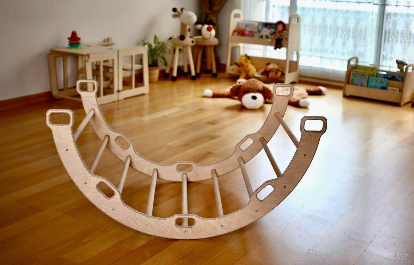 Climbing Arch / Rocker and White Star Pillow | Imaginative Play Set-4